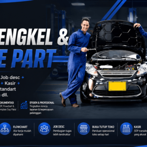 Paket SOP Bengkel & Spare Part – Template SOP, Flowchart & Dokumen Operasional Bengkel Otomotif