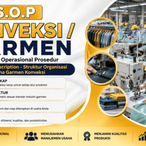 Paket SOP Konveksi & Garmen – Template SOP, Flowchart & Dokumen Operasional Konveksi