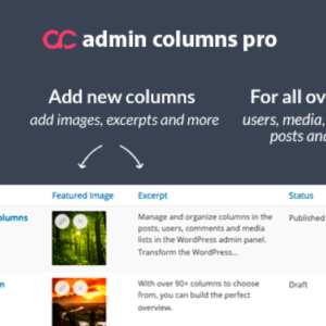 WP Admin Columns Pro Plugin GNU Public License