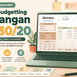 Tools Budgeting 50/30/20 - Pengelolaan Keuangan Pribadi - Format Excel