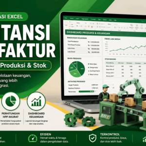 Tools Akuntansi Manufaktur - Laporan Keuangan Bisnis Produksi - Format Excel